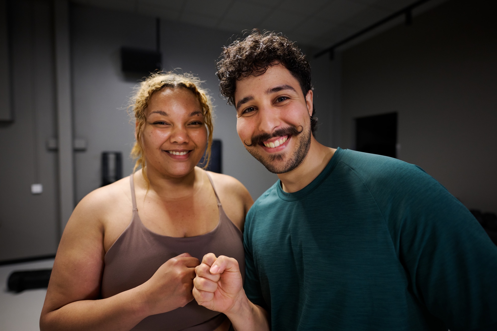 Gym Goers Fistbump