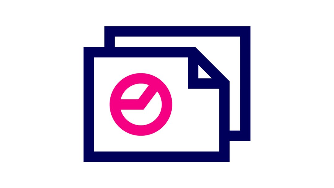 Document Icon Blue Magenta