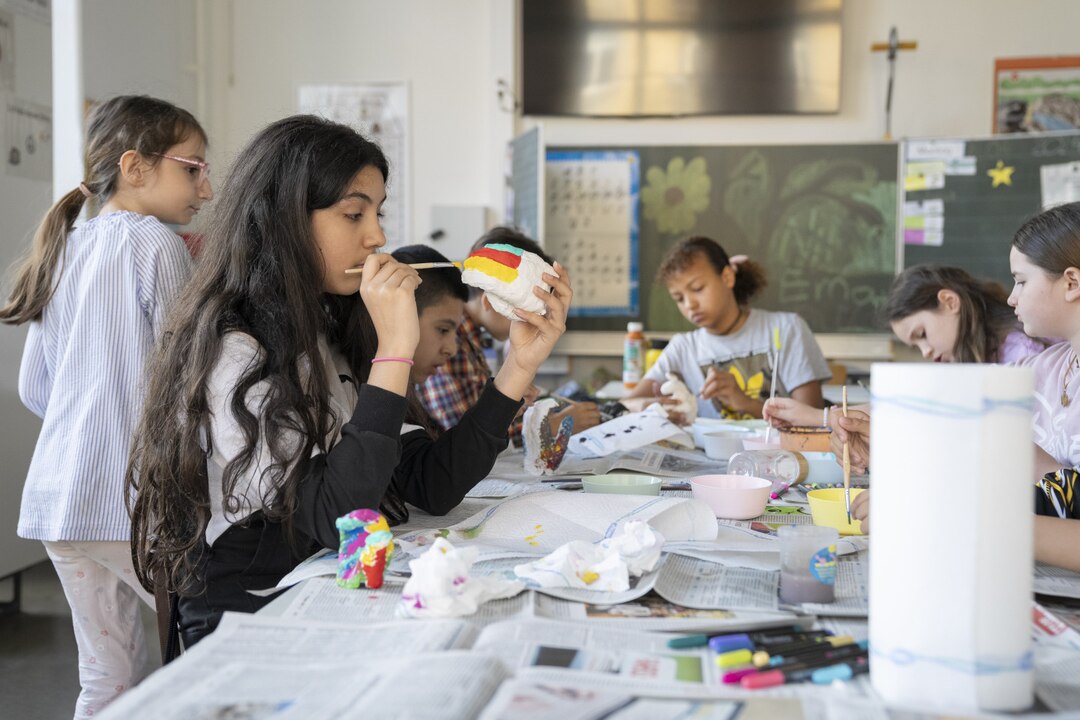 Children painting