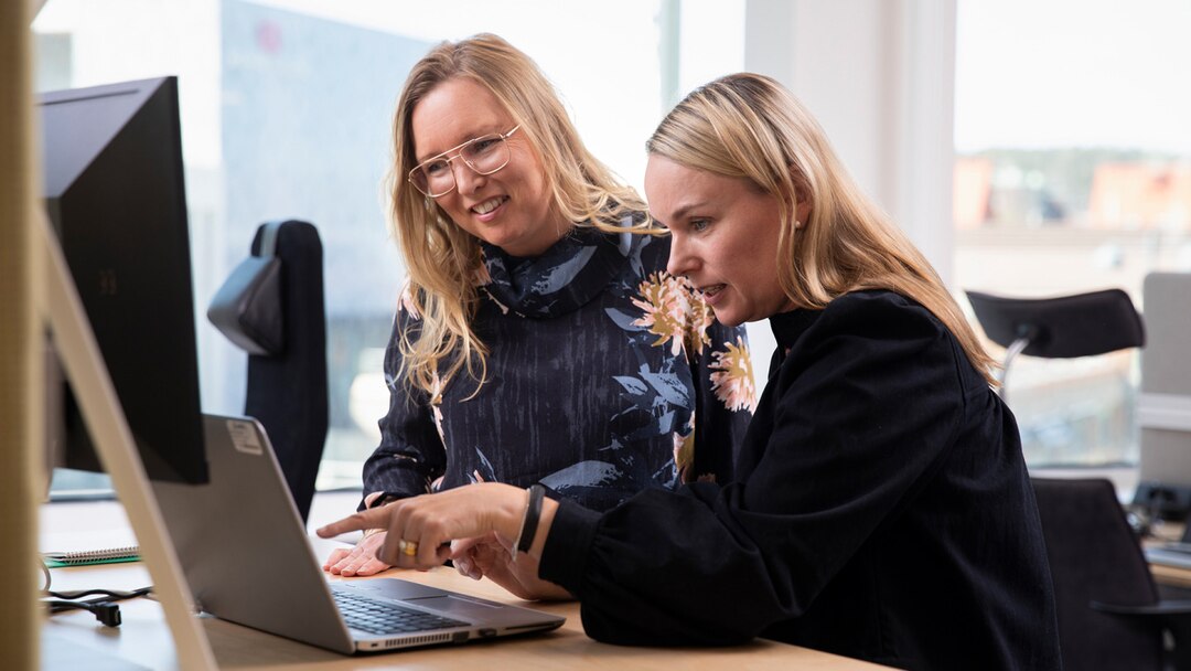 Two Woman Office Collaboration