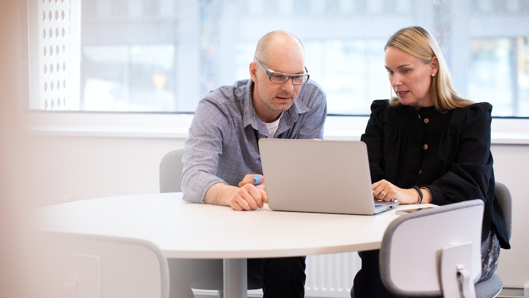 Man And Woman Collaborating