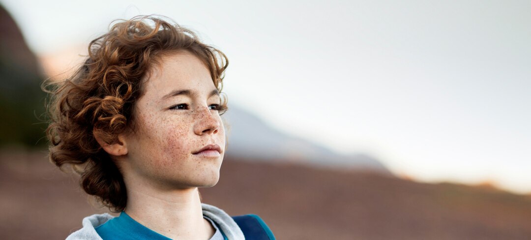 Boy Looking At Landscape