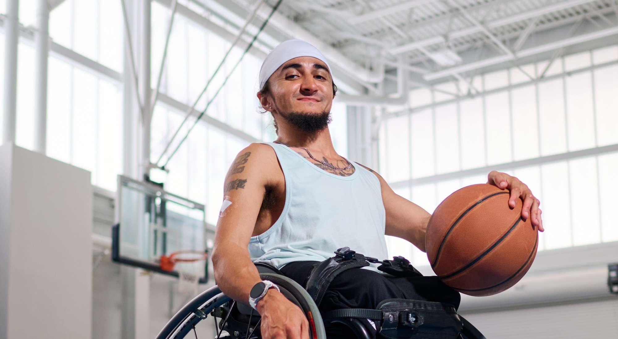 Wheelchair Man Basketball Detail