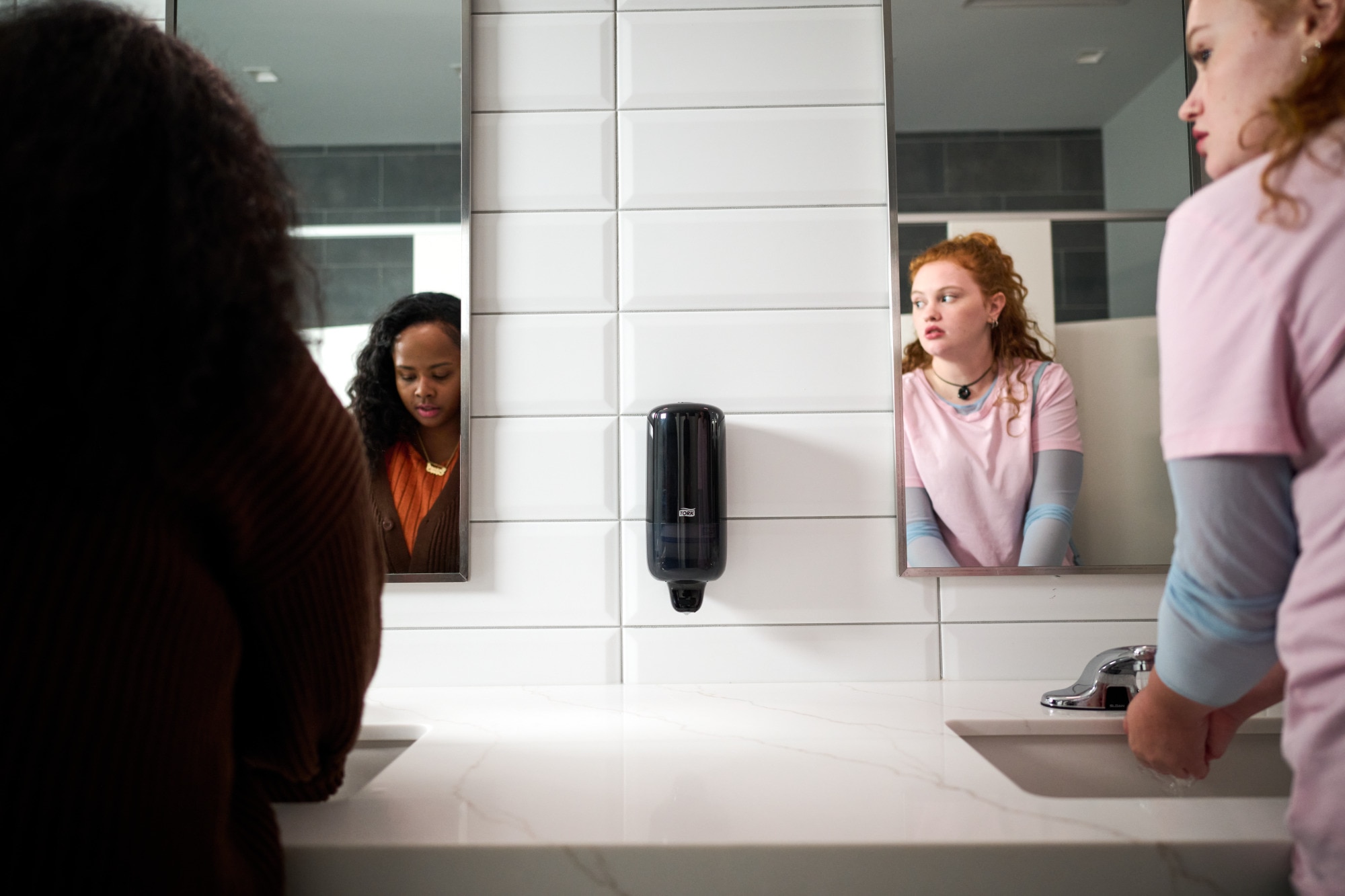 Women Bathroom Washing Hands