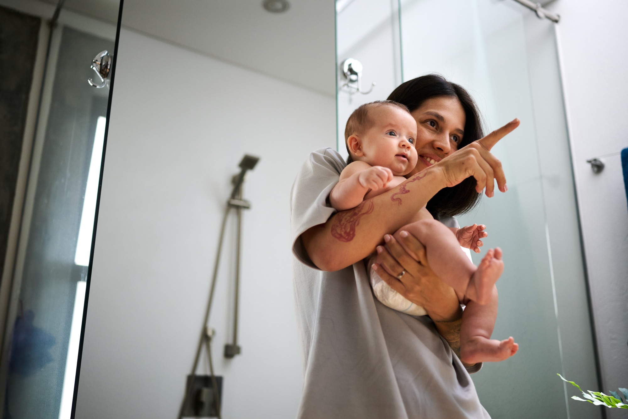 Mother Holding Baby