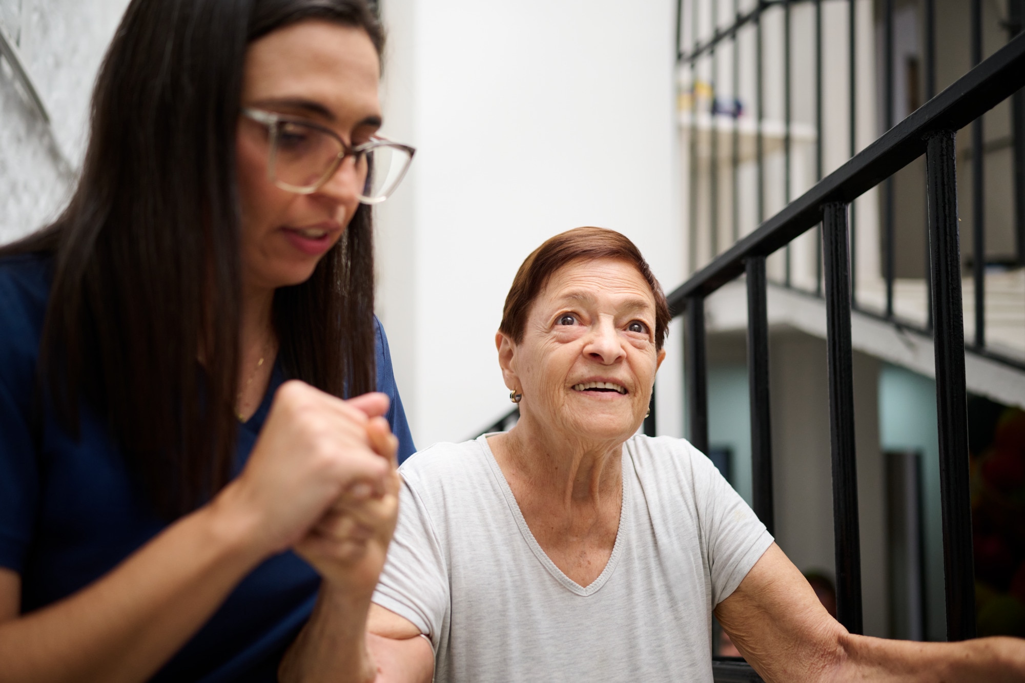 Two Women Elderly Care