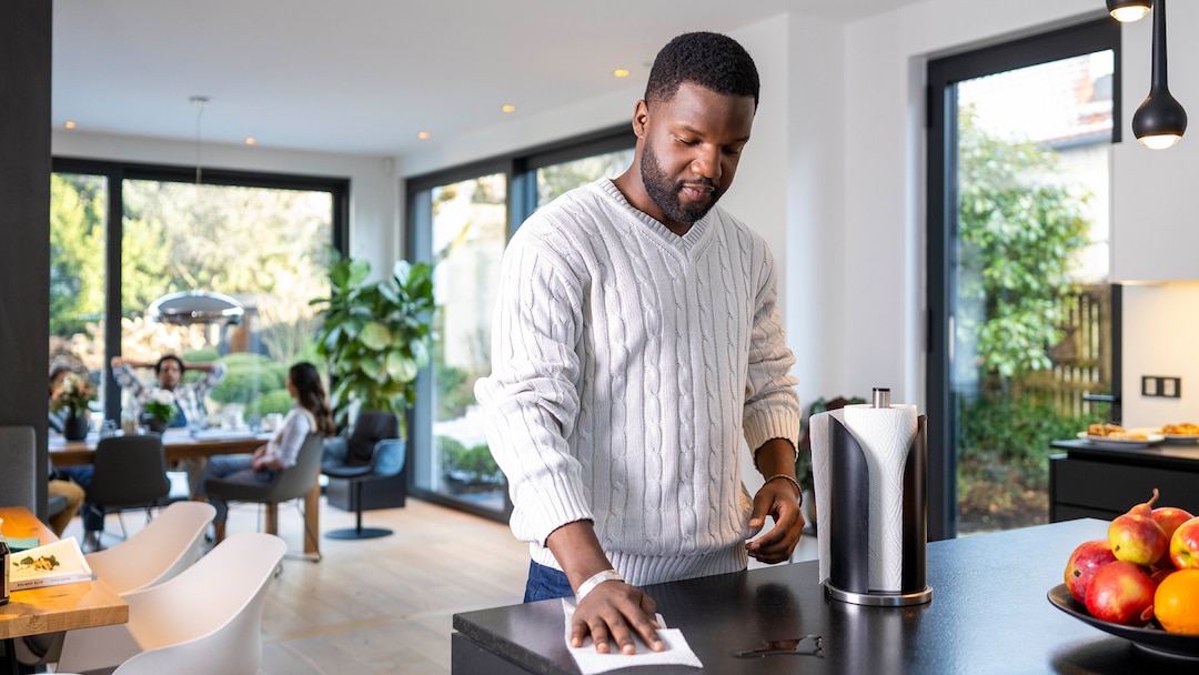 Man Wiping With Tissue