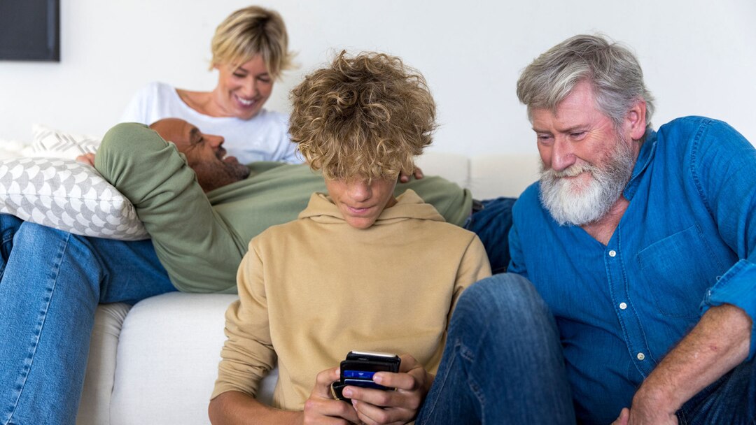 Family With Grandson And Grandfather