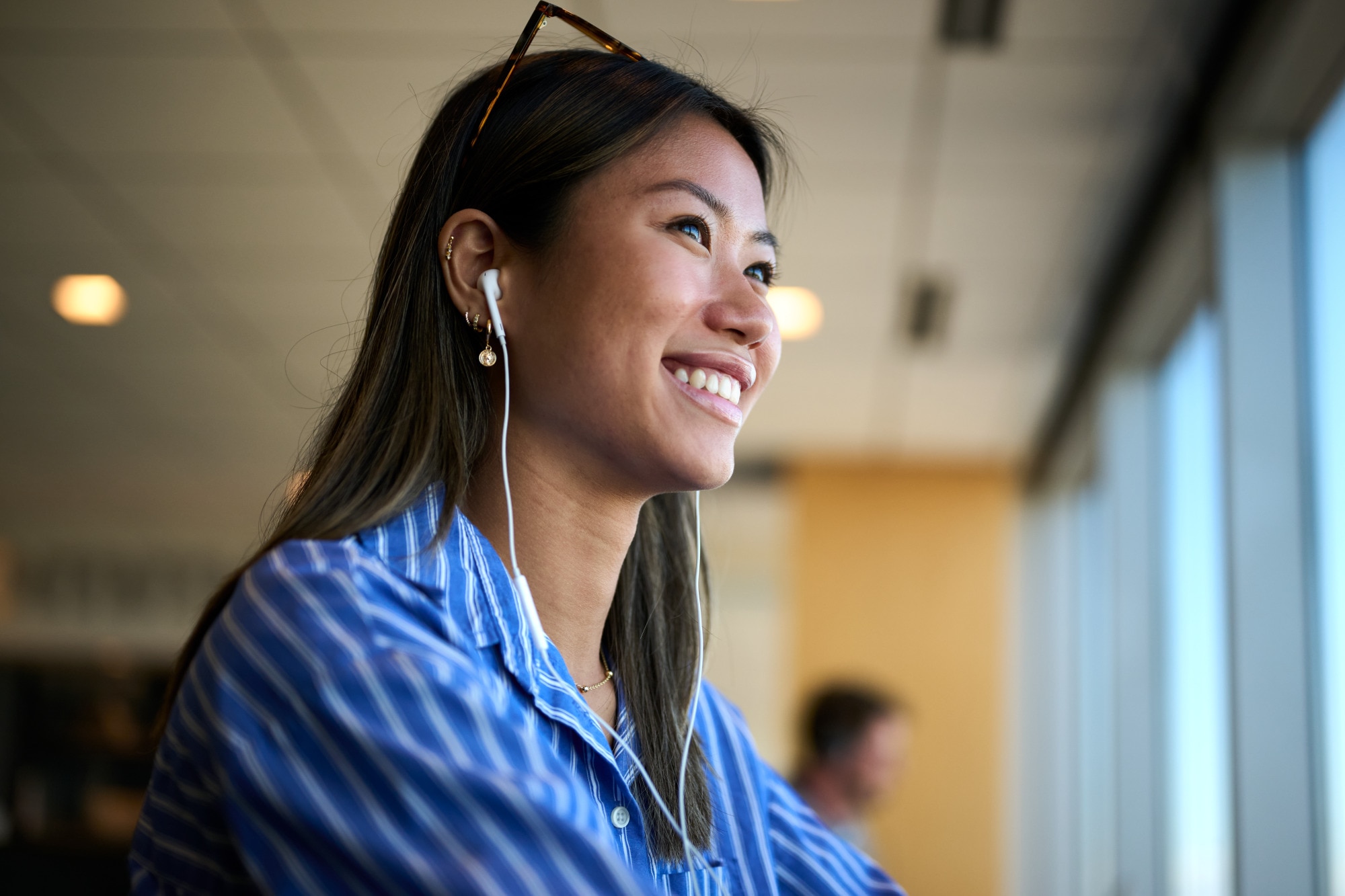Woman Working Office Headset