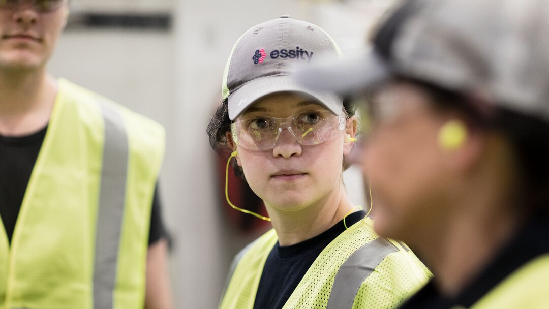 Woman Working With Protection Glasses