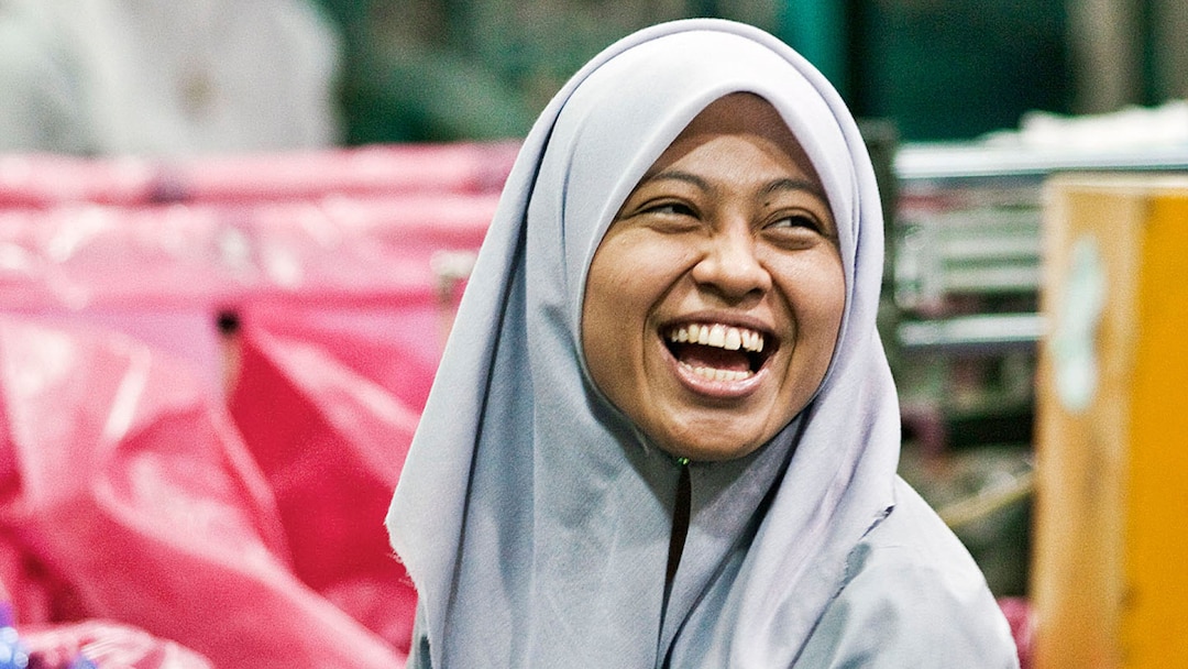 Woman Factory Worker Smiling