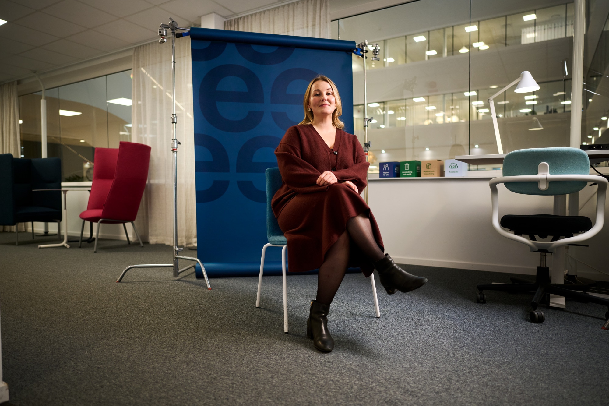 Woman Portrait Office Chair